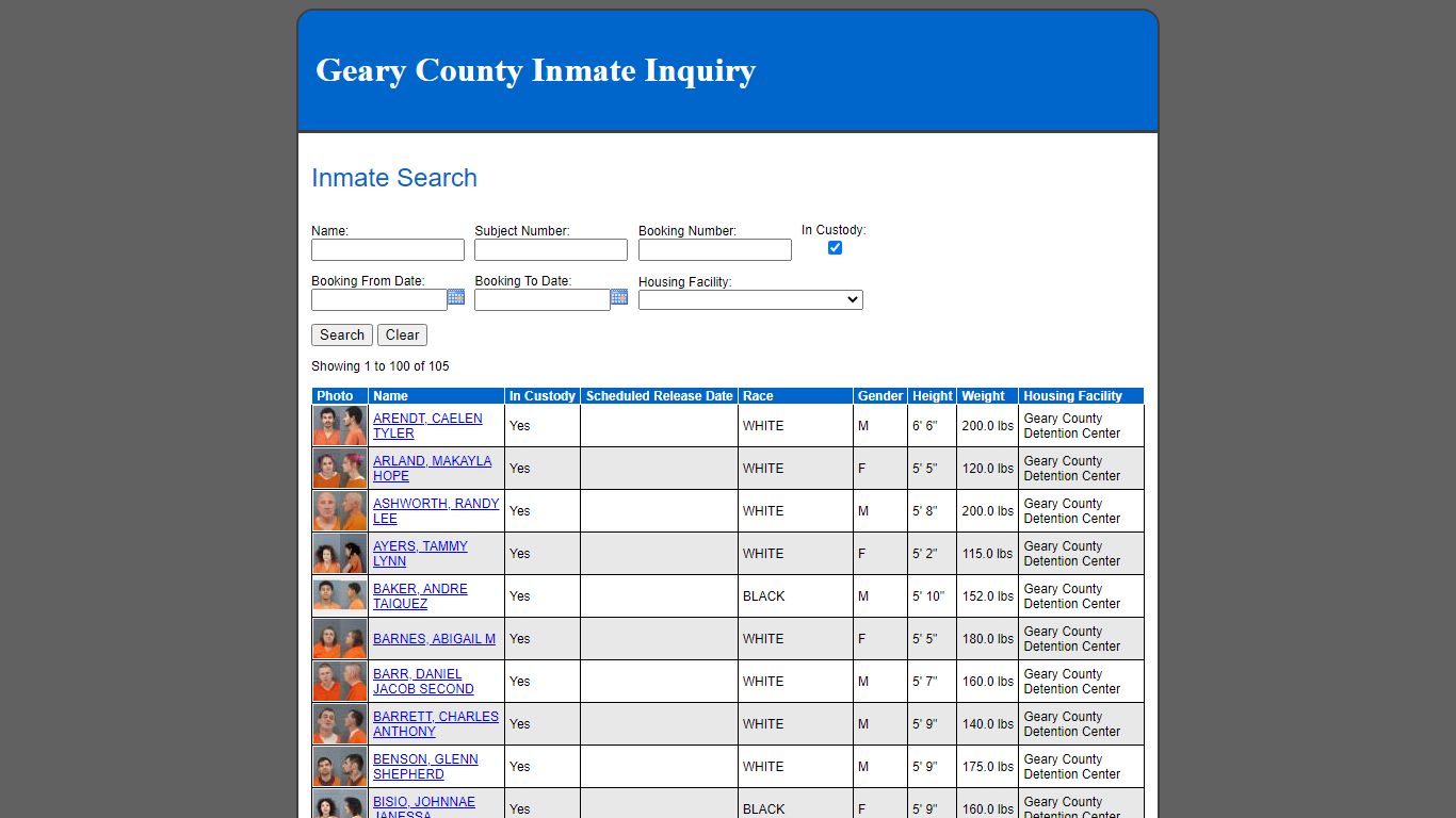 Inmate Search - yourgov.jcks.com